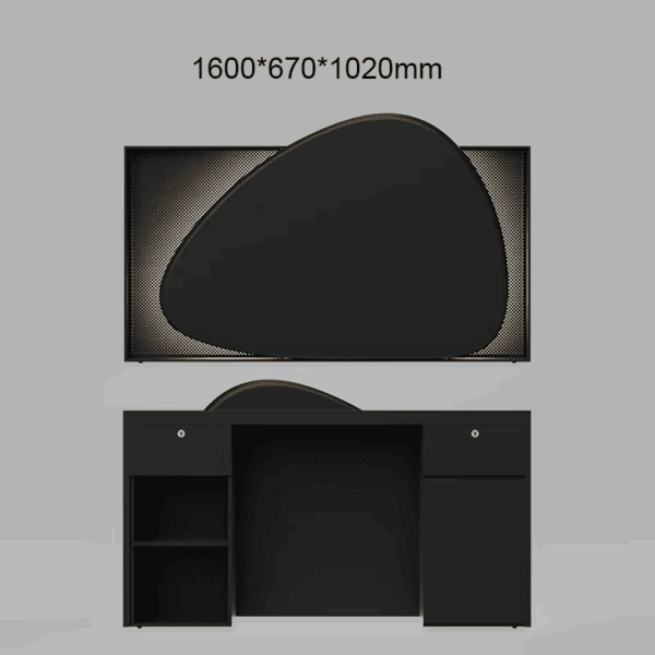 Two Person Curved Desk for Professional Reception