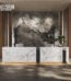 White Marble Reception Desk for Luxury Corporate Offices